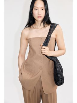 H&M - Women Beige Bandeau Waistcoat