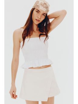 H&M - Women White Smocked Strappy Top