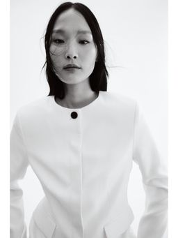 H&M - Women White Fitted Blazer
