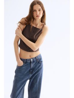 H&M - Women Beige Jersey Waistcoat