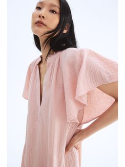 H&M - Women Orange A-Line Muslin Dress