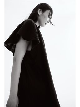 H&M - Women Black A-Line Muslin Dress