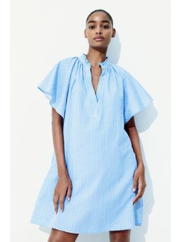 H&M - Women Blue A-Line Muslin Dress