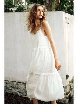 H&M - Women White Tie-Strap Dress