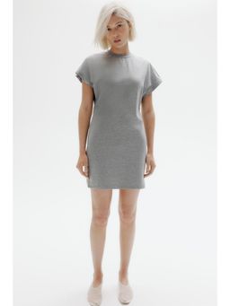H&M - Women Grey Short-Sleeved Jersey Dress