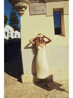 H&M - Women Yellow Tie-Detail Maxi Dress