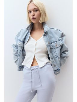 H&M - Women White Ribbed Button-Front T-Shirt