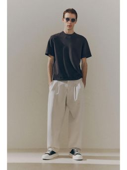 H&M - Men Brown Regular Fit Knitted T-Shirt