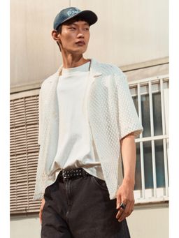 H&M - Men White Loose Fit Resort Shirt