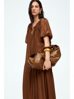 H&M - Women Brown Drawstring-Detail Dress