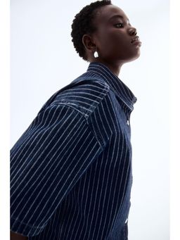 H&M - Women Blue Oversized Denim Shirt