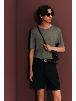 H&M - Men Green Regular Fit Lyocell-Blend T-Shirt