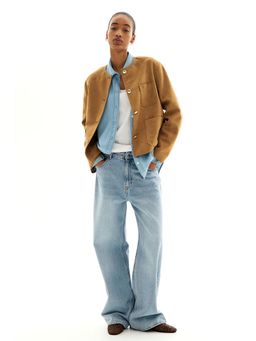 H&M - Women Beige Collarless Jacket