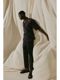 H&M - Men Brown Regular Fit Lyocell-Blend Resort Shirt