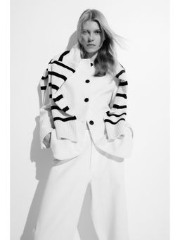 H&M - Women White Fitted Jacket
