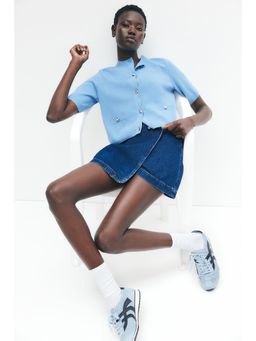 H&M - Women Blue Fine-Knit Cardigan