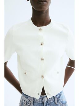 H&M - Women White Fine-Knit Cardigan