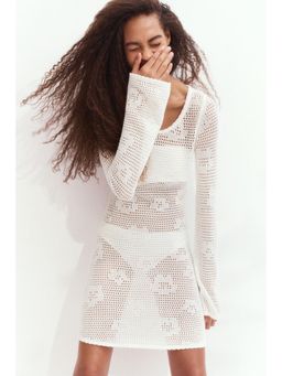 H&M - Women White Crochet-Look Dress