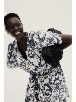 H&M - Women White Puff-Sleeved Dress