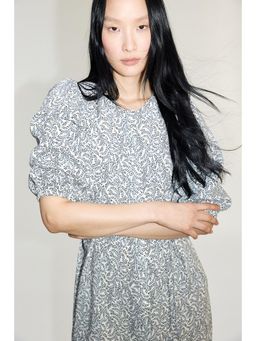 H&M - Women White Puff-Sleeved Dress