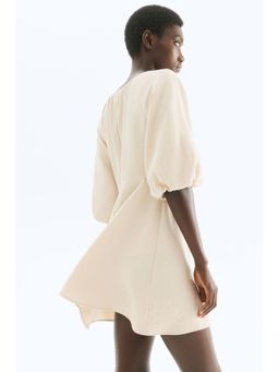 H&M - Women Beige Crape Mini Dress