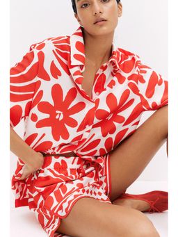 H&M - Women Multi-Color Patterned Twill Shirt