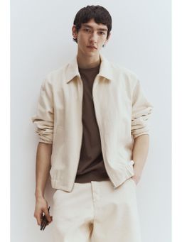 H&M - Men Beige Regular Fit Linen-Blend Jacket