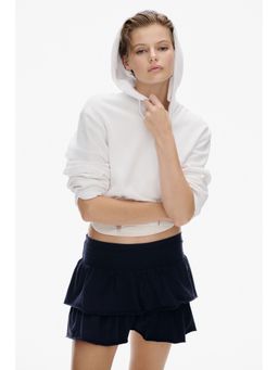 H&M - Women Blue Tie Jersey Mini Skirt