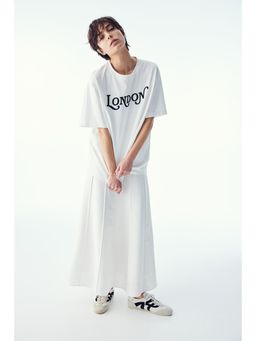 H&M - Women White Printed T-Shirt