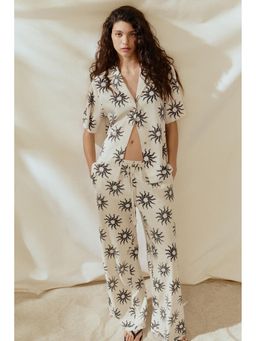 H&M - Women White Loose-Fit Resort Shirt