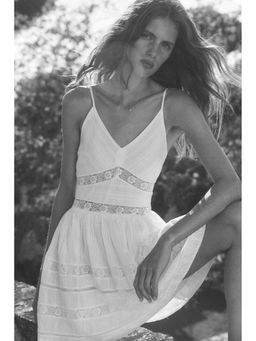 H&M - Women White Lace-In Cotton Dress