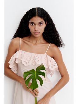 H&M - Women Pink Broderie Anglaise Cotton Dress