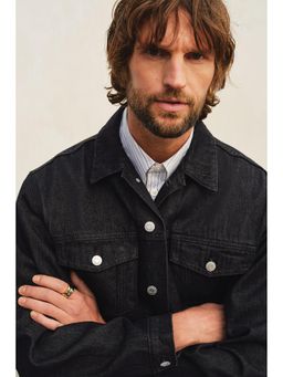 H&M - Men Black Regular Fit Denim Jacket