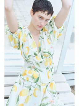 H&M - Women White V-Neck Blouse