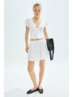 H&M - Women White Linen-Blend Blouse