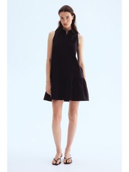 H&M - Women Black Tie-Belt Shirt Dress