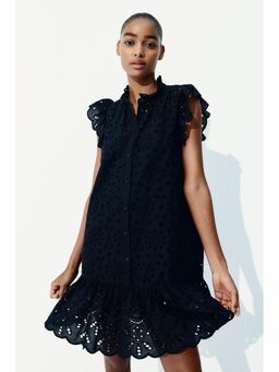 H&M - Women Black Broderie Anglaise Dress