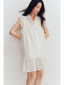 H&M - Women White Broderie Anglaise Dress