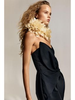 H&M - Women Black Bow-Front Pencil Dress