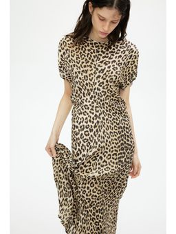 H&M - Women Beige Tape-Waist Dress