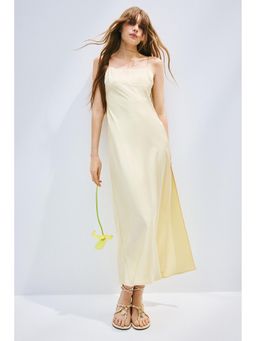 H&M - Women Yellow Tie-Detail Maxi Dress