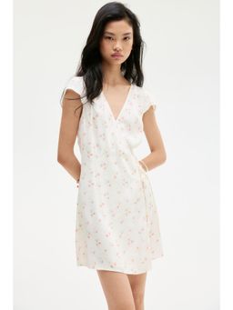 H&M - Women White Crape Wrap Dress