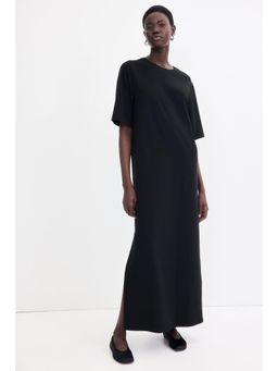 H&M - Women Black Long T-Shirt Dress