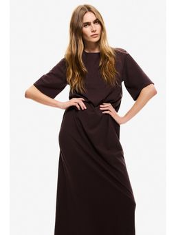 H&M - Women Brown Long T-Shirt Dress