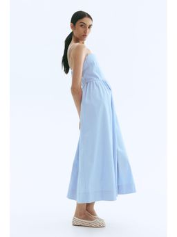 H&M - Women Blue Cotton Strappy Dress