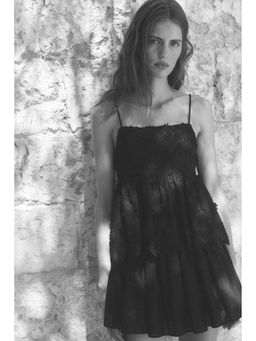 H&M - Women Black Appliqued Strappy Top