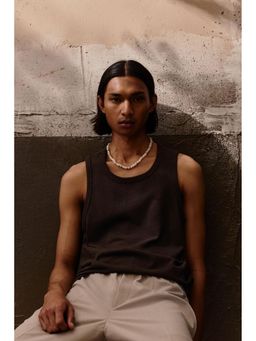 H&M - Men Brown Regular Fit Vest Top