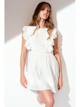 H&M - Women White Pintucked Dress