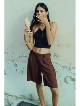 H&M - Women Red Bead-Detail Halter Neck Top