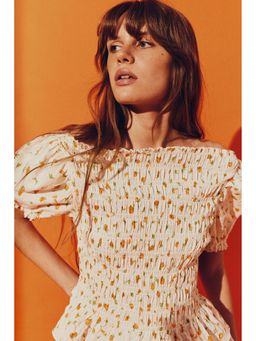 H&M - Women White Smocked Blouse